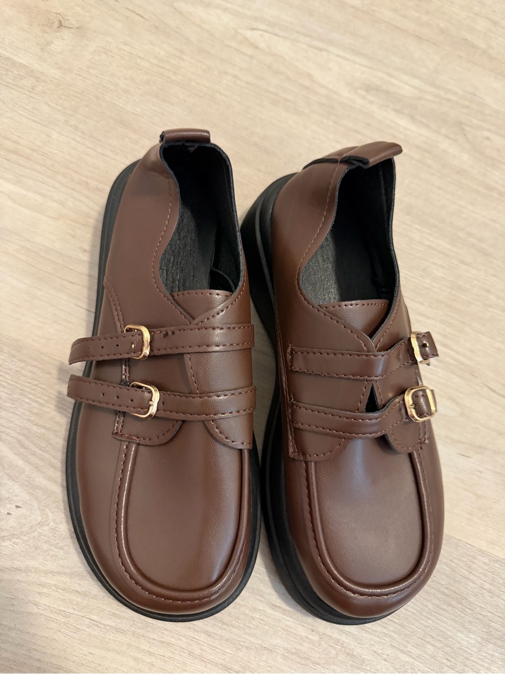 Men's Double Monk Strap Dress Shoes - Brown